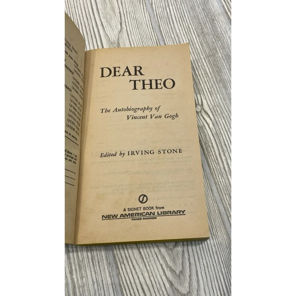 Dear Theo: The Autobiography of Vincent Van Gogh Paperback 1st Signet April 1969